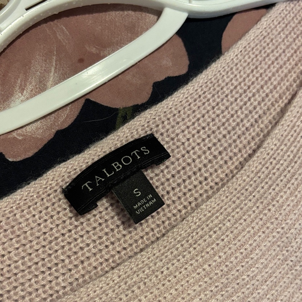 Talbots Light Pink Ribbed Knit Top - Picture 10 of 12